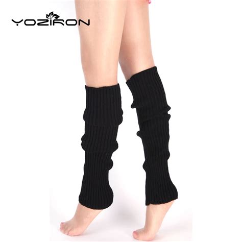 yoziron classic casual female leggings solid color knitted spring autumn leg warmers women