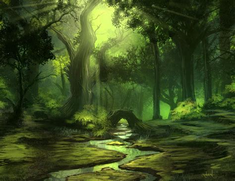 Forest By D1eselx On Deviantart Fantasy Landscape Forest Painting