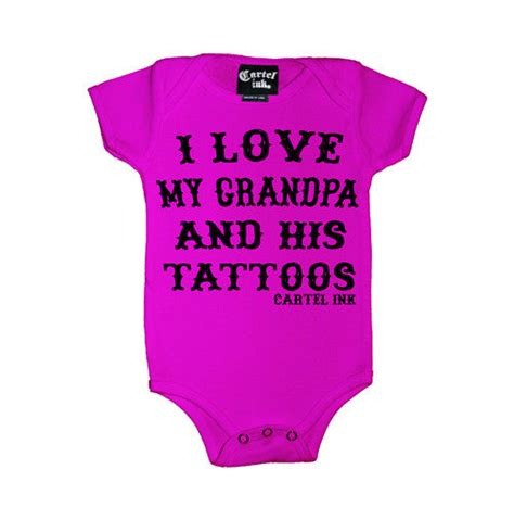 I Love My Grandpa And His Tattoos Infants Onesie Cartel Ink