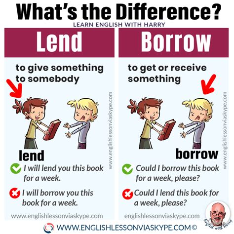 Difference Between Lend And Borrow Learn English With Harry
