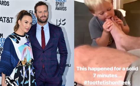Armie Hammers Wife Defends Him After Sharing Video Of Son Sucking His Toes National