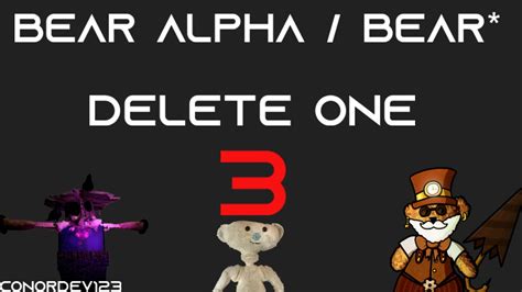 Roblox Bear Alphabear Delete One 3 Youtube