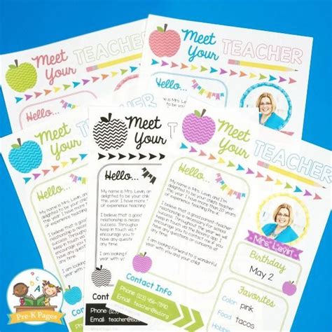 Freebie Meet The Teacher Template Free About Me Experience And Things I Lovefor More