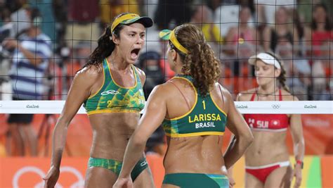 Brazil Fans Get Scares Thrills With Beach Volleyball Duo Larissa Talita