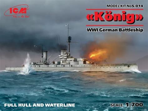 Konig Wwi German Battleship Plastic Model Kit 1700 Icm S014 2885 Picclick
