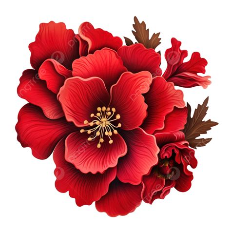 Beautiful Red Flower Free Png Floral Nature Garden Png Transparent