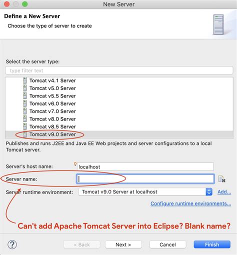 Eclipse How To Fix Installation Of Apache Tomcat Server Issue Blank
