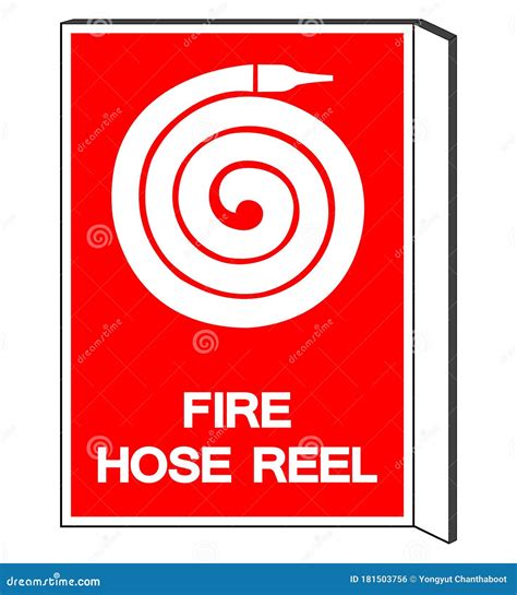 Fire Hose Reel Symbol Sign Vector Illustration Isolate On White