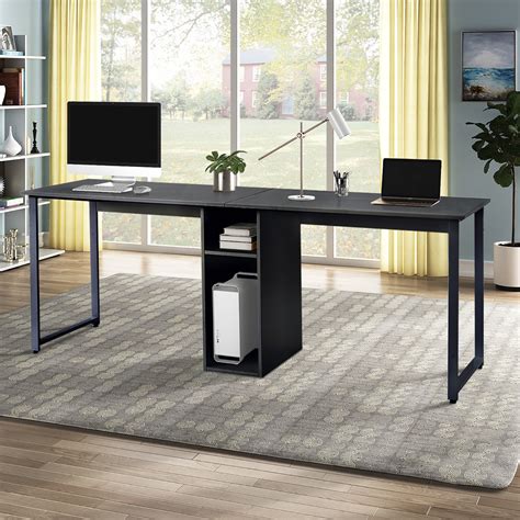 Shop desks for home learning and organization solutions today. EUROCO 2-Person Workstation Writing Desk, Metal Computer ...