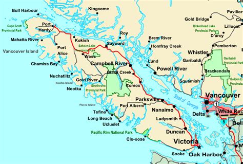 Regional Map Of Vancouver Island
