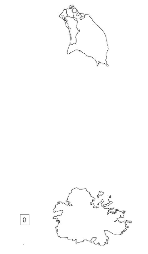 Antigua And Barbuda Outline Map Antigua And Barbuda Blank Map