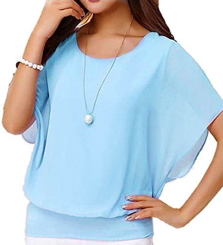 Buy Womens Loose Casual Short Sleeve Chiffon Top T Shirt Blouse Online At Desertcartuae