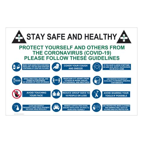 Stay Safe And Healthy Protect Yourself Contractor Grade Sign Cs337309