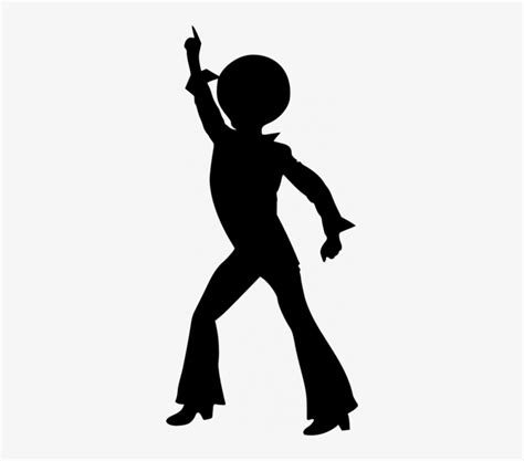 Disco Dancer Silhouette Lifesize Cardboard Stand Up