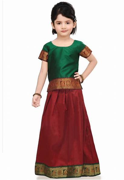 Pavadai Pattu Indian Blouse Designs Skirt Traditional