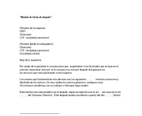 Modelo Carta De Despido Laboral En Republica Dominicana New Sample V