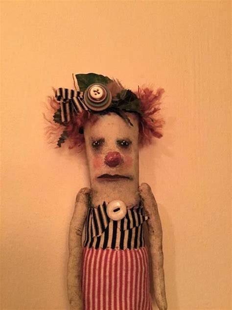 Strange Art Doll Sandy Mastroni Old Buttons In Hair Black Etsy