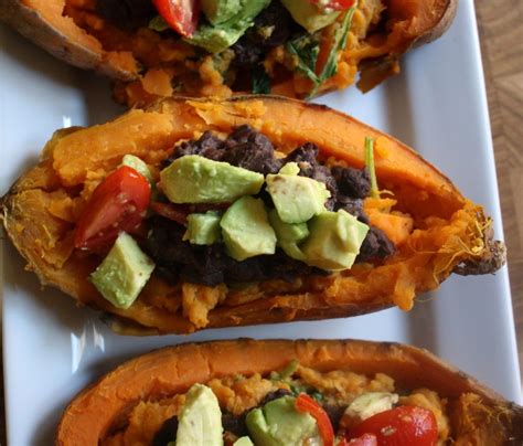 Twice Baked Mexican Style Loaded Sweet Potato Running On Veggies