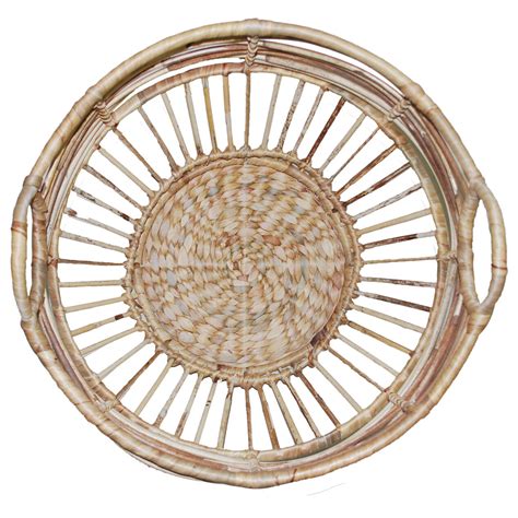 Dynkona 6 grey weave storage basket, plastic basket tray with handle (large) 4.3 out. Open-Weave Rattan Basket with Handles, 18" | At Home