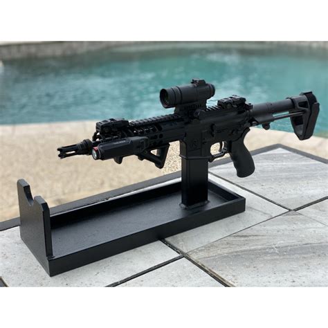 Ar15 Rifle Stand With Barrel Shelf And Cleaning Tray Ar15 Rifle Stands