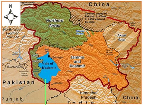 Political Map Of Jammu And Kashmir