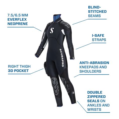 Scubapro Nova Scotia Semi Dry Wetsuit With Hood 75mm Women Infinity Dive