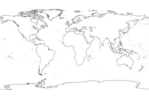 Free Printable World Map Black And White Pdf Worldjullle