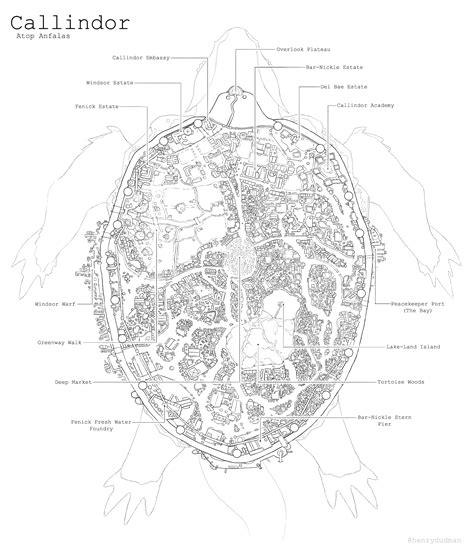 map of a dragon turtle city from my campaign [art] [oc] r dnd