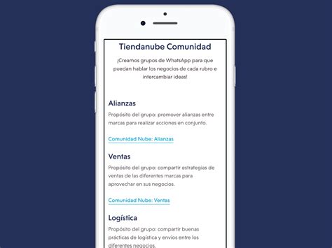 En la tienda de aplicaciones nube encontrarás apps de ecommerce pensadas para mejorar tu tienda online. Tiendanube Comunidad: unite a los grupos de Whataspp 🗣️