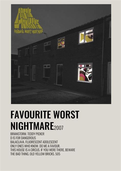 Alternative Album Poster Favourite Worst Nightmare Arctic Monkeys