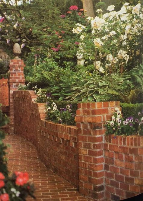 Brick Retaining Wall Brick Garden Landscaping Retaining Walls Brick