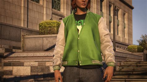 Half Buttoned Varsity Jacket For Mp Male Gta5