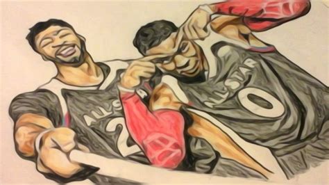 If you like my work, check out my facebook page or my instagram for more of the drawings. Anthony Davis & Russell Westbrook drawing - YouTube