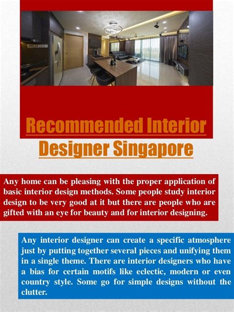 Recommended Interior Designer Singapore