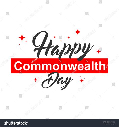 Happy Commonwealth Day Logo Vector Template Stock Vector Royalty Free