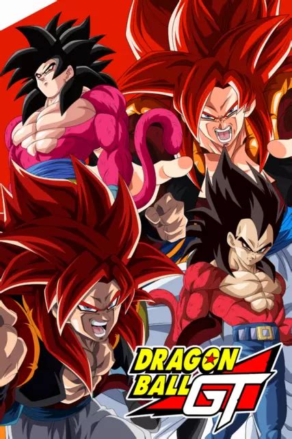 Affiche Dragon Ball Gt Vegeta Goku Gogeta Fusion Ssj4 Omega Shenron 18