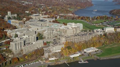 55k Stock Footage Aerial Video Of Circling The West Point Military