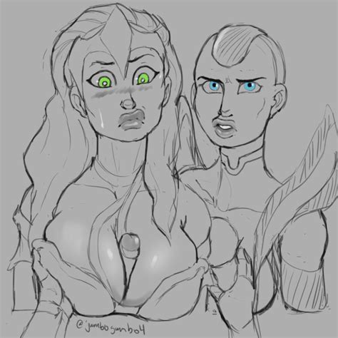 Rule 34 2d 2girls Angry Bald Big Breasts Blue Eyes Blush Cetrion