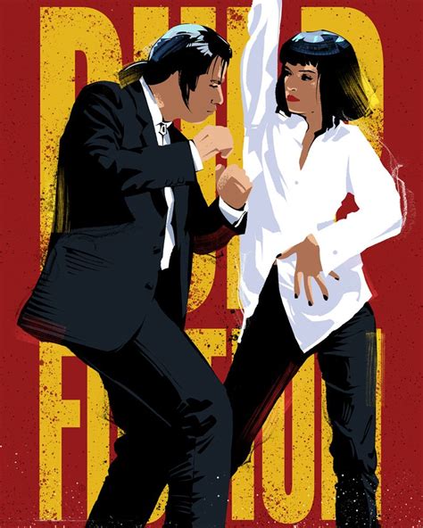 Pulp Fiction Dancing Poster By Nikita Abakumov Displate Pulp