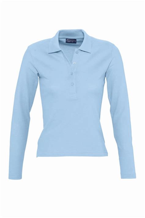 Sols Ladies Podium Long Sleeve Cotton Piqué Polo Shirt Wreal Sports