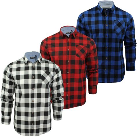 CHEMISE POUR HOMME en flanelle brossée à carreaux et manches longues