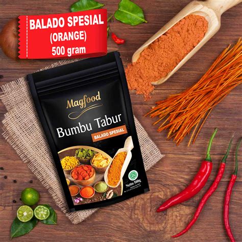 This versatile indonesian sambal balado is good as a condiment to many other indonesian recipes and now you can make it without much fuss with this easy ingredients for sambal balado. MAGFOOD BUMBU TABUR RASA BALADO SPESIAL 500 GRAM | Magfood