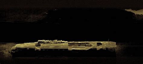 Sonar Image Of The Wreck Of The German Carrier Graf Zeppelin In 2020