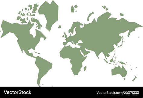 Simple World Map Vector Map Vector