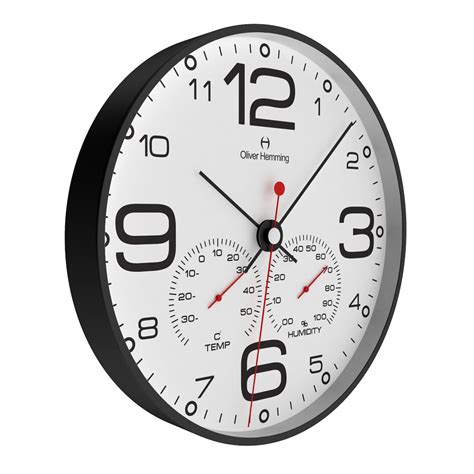 Buy Black Steel Simplex Weather Station Clock Online Purely Wall Clocks