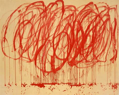 American Painter Cy Twombly Part From Painting