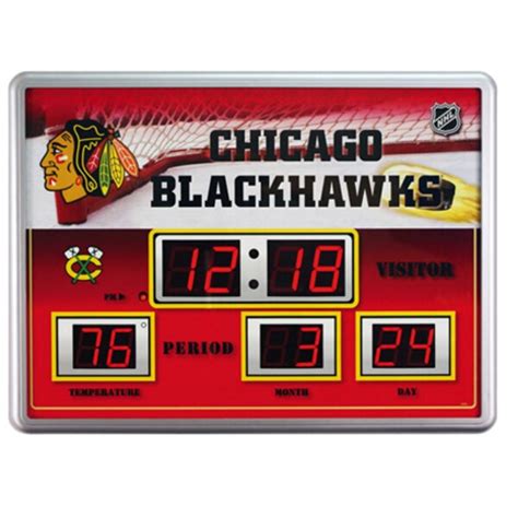 Chicago Blackhawks Led Scoreboard Clock