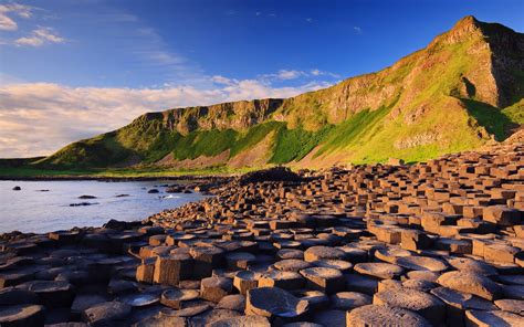 Nature Landscape Water Sea Giants Causeway Ireland Stones Rock