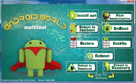 Android World Multitool Run Adb Commands Unroot Backup And Other