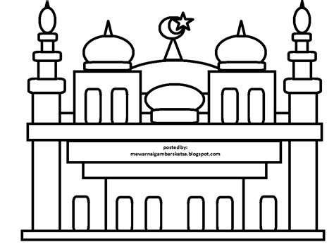 Karikatur hitam putih dapat di jadikan referensi sebagai oleh oleh atau pajangan di rumah anda. Gokil 50+ Gambar Mewarnai Masjid Hd